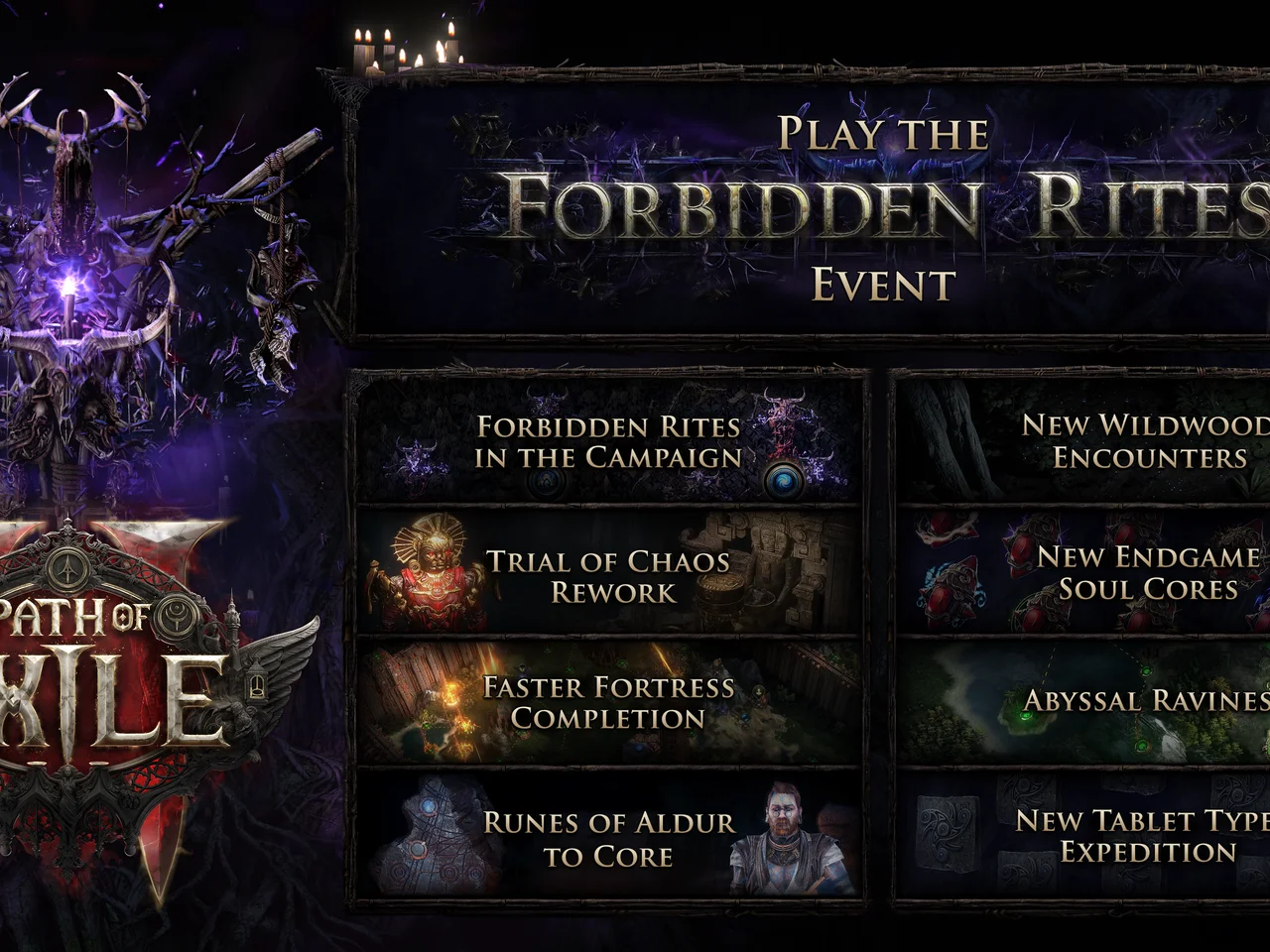 Path of Exile 2 lance Forbidden Rites : nouvelle économie, Ritual partout et Trial of Chaos enfin remanié